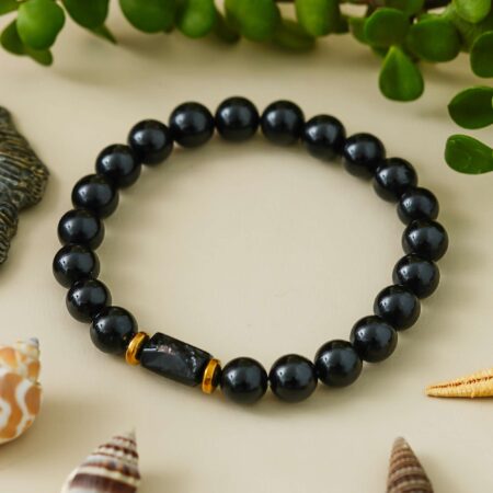 Black Tourmaline Bracelet for Women Men's Gifts - Protection Healing Crystal Bracelet - 8mm Gemstone Beaded Adjustable